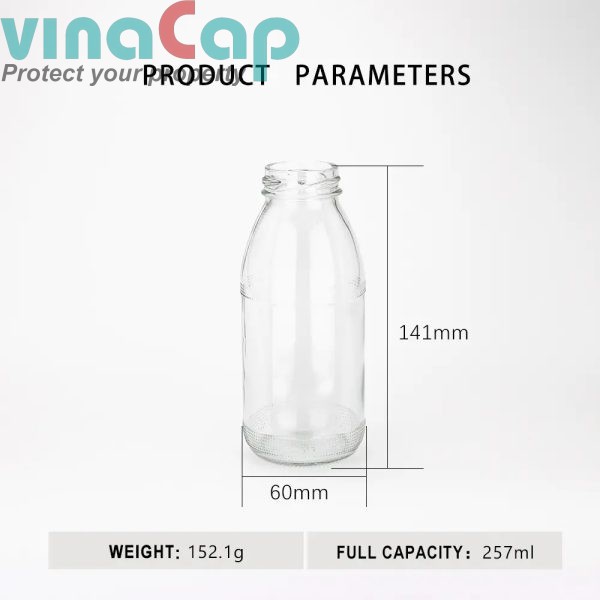 CHAI THỦY TINH 250ML CÓ GÂN – DÒNG SẢN PHẨM TIÊU CHUẨN DÙNG CHO SỮA, NƯỚC TRÁI CÂY - Ảnh 5